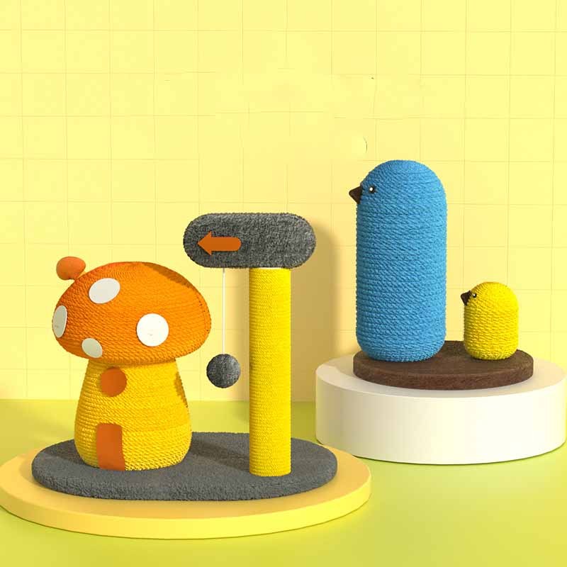 Pet Sisal Mushroom House Cat Climbing Frame - Image 4